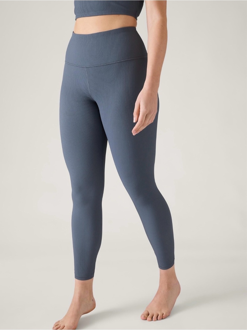 Athleta Ribbed High-Waist Leggings in Black